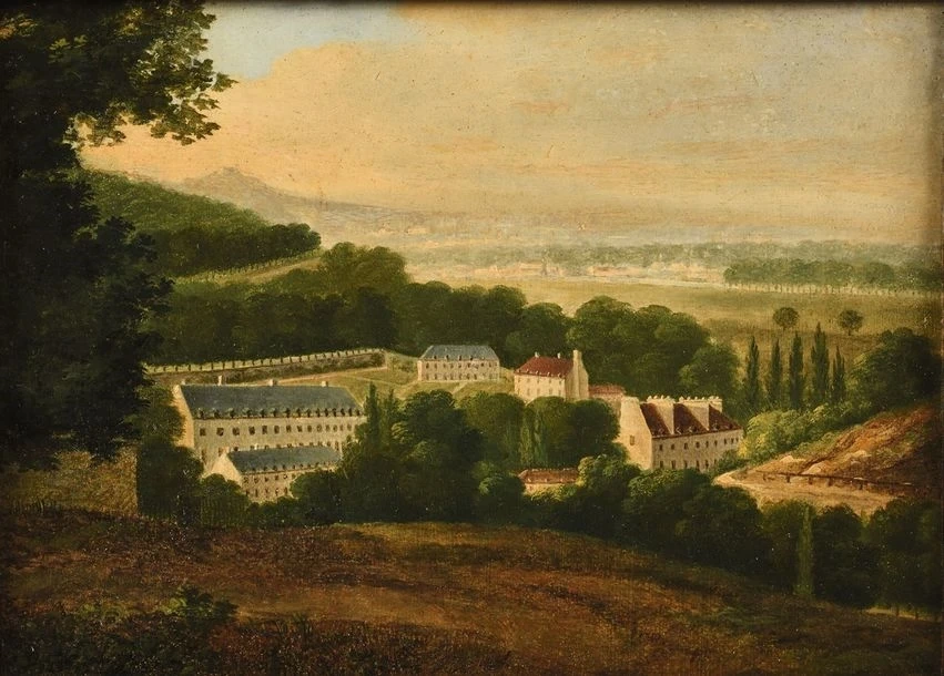 Alexandre Hyacinthe Dunouy - Vista di Saint Cloud e della Senna dalle alture di Brimborion a Sèvres, attribuito